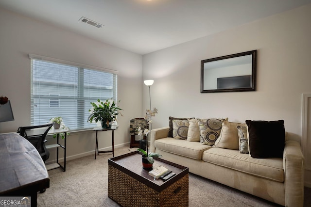 164 Madison Grace Ave, Mcdonough, GA 30252 - living room with baseboards, visible vents, and carpet floors
