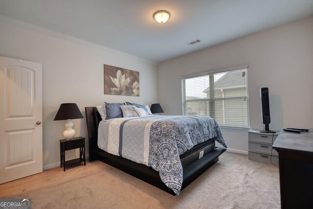 164 Madison Grace Ave, Mcdonough, GA 30252 - bedroom featuring baseboards, visible vents, and light carpet