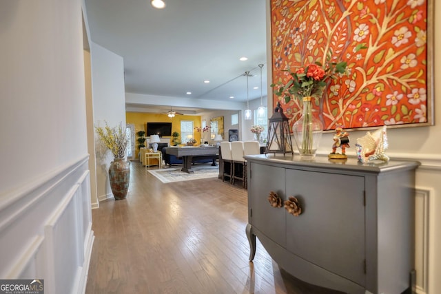 164 Madison Grace Ave, Mcdonough, GA 30252 - interior space featuring hardwood / wood-style floors and recessed lighting