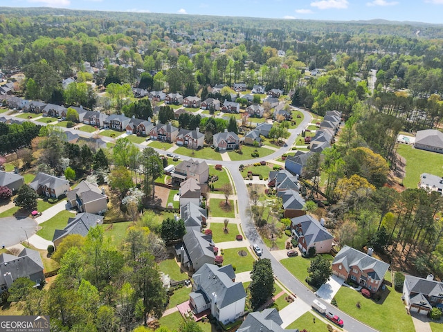 drone / aerial view featuring a residential view