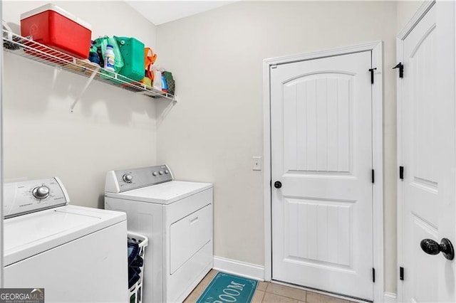 95 Summerlyn Dr, Hiram, GA 30141 - laundry room with independent washer and dryer, baseboards, and light tile patterned floors