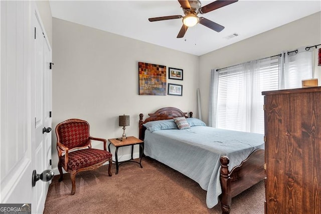 95 Summerlyn Dr, Hiram, GA 30141 - carpeted bedroom featuring a ceiling fan