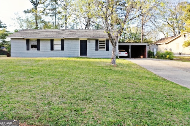 2900 Haddon Dr, Rex, GA 30273 - ranch-style house featuring driveway and a front lawn