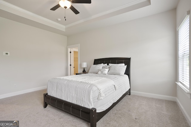 8 Hardin Ct Lot 16, Newnan, GA 30263 - carpeted bedroom featuring ornamental molding, multiple windows, baseboards, and a ceiling fan
