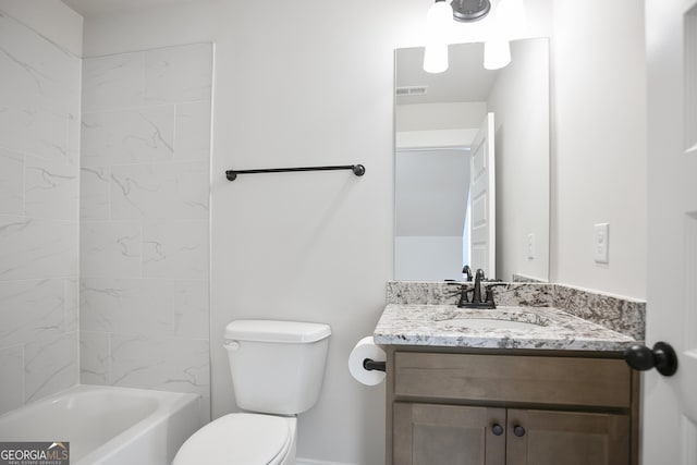 8 Hardin Ct Lot 16, Newnan, GA 30263 - full bath featuring toilet, vanity, tub / shower combination, and baseboards