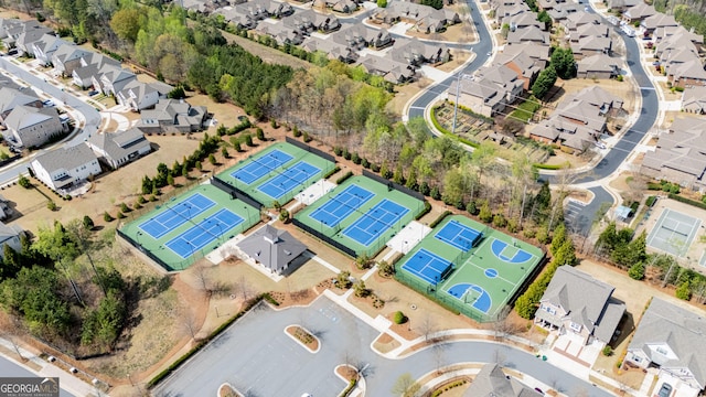 drone / aerial view featuring a residential view