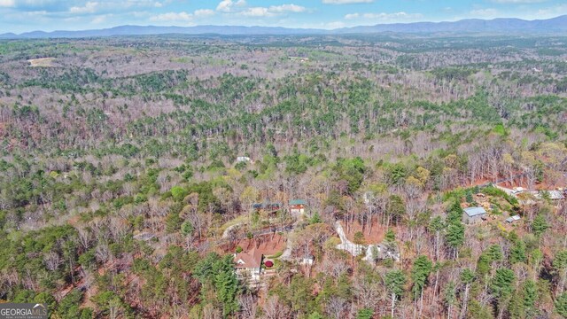 221 Laurel Cir, Dahlonega, GA 30533 - aerial view with a wooded view and a mountain view