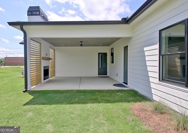 191 Lagrange St, Newnan, GA 30263 - view of patio featuring ceiling fan