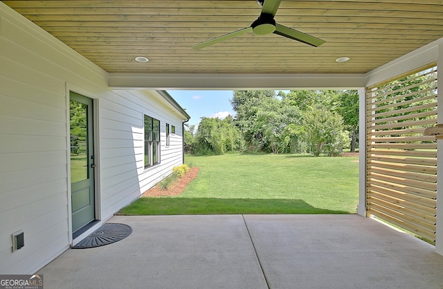191 Lagrange St, Newnan, GA 30263 - view of patio / terrace with a ceiling fan