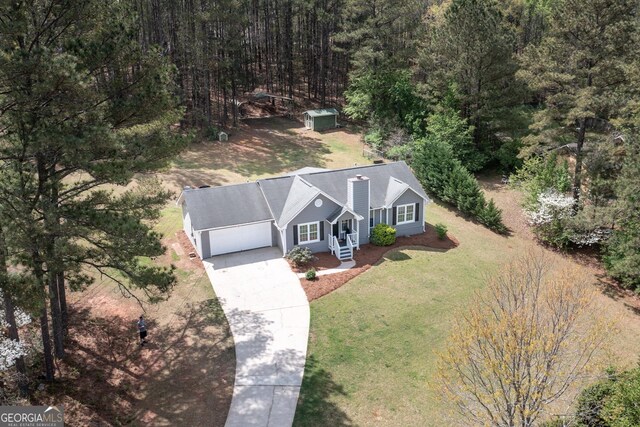 260 Peachtree Ln, Newnan, GA 30265 - view from above of property featuring a forest