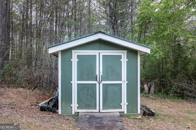 260 Peachtree Ln, Newnan, GA 30265 - view of shed with a forest view