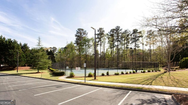 1924 Sweet Flag Rd, Lawrenceville, GA 30045 - uncovered parking lot with a tennis court