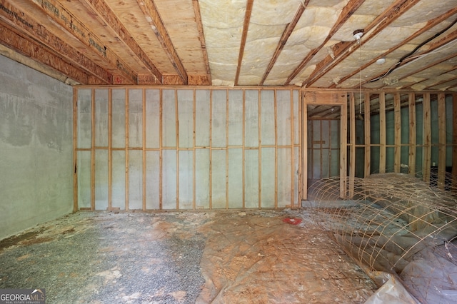 view of basement
