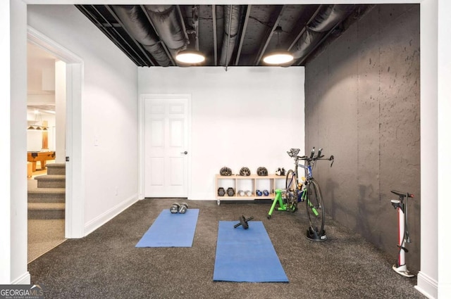 view of exercise area