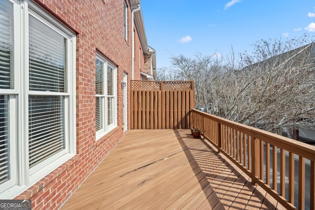 view of wooden terrace