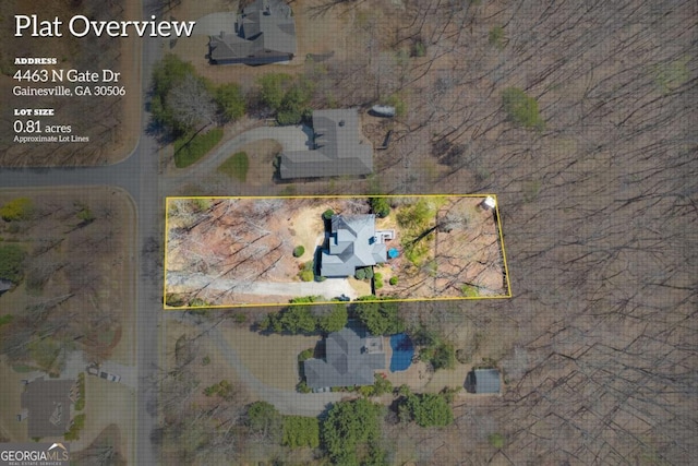 4463 N Gate Dr, Gainesville, GA 30506 - aerial view