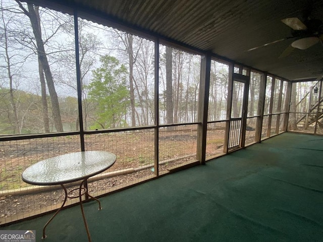 364 Cardinal Ln, Toccoa, GA 30577 - sunroom featuring ceiling fan and plenty of natural light