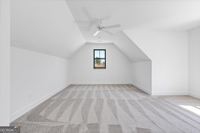 100 Forest Pl, Forsyth, GA 31029 - bonus room with lofted ceiling, carpet, a ceiling fan, and baseboards