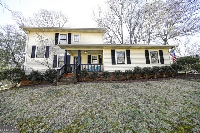 traditional-style home with a porch