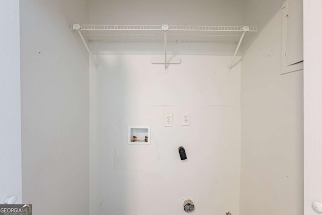 washroom featuring hookup for a gas dryer, laundry area, and washer hookup