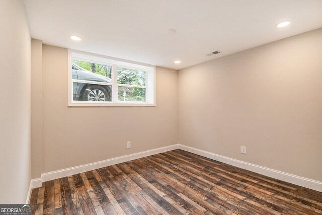 2183 Seaman Cir, Atlanta, GA 30341 - empty room featuring recessed lighting, dark wood-style floors, baseboards, and visible vents