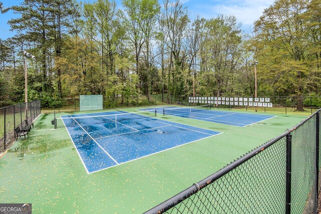 2183 Seaman Cir, Atlanta, GA 30341 - view of tennis court featuring fence