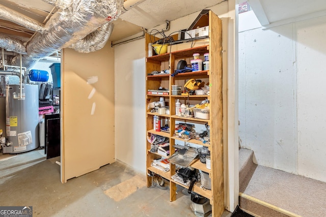 95 Joshua Ct, Zebulon, GA 30295 - unfinished below grade area with water heater