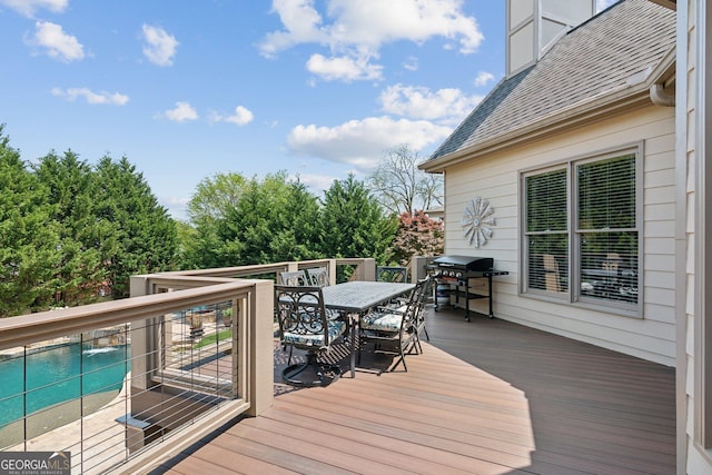968 Woodtrace Ln, Auburn, GA 30011 - deck featuring outdoor dining area and area for grilling