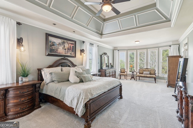 968 Woodtrace Ln, Auburn, GA 30011 - carpeted bedroom with ornamental molding and ceiling fan