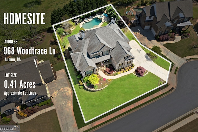 968 Woodtrace Ln, Auburn, GA 30011 - birds eye view of property