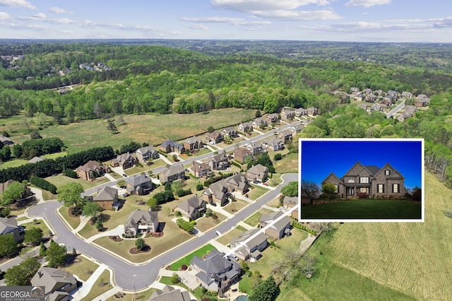 968 Woodtrace Ln, Auburn, GA 30011 - birds eye view of property with a view of trees and a residential view