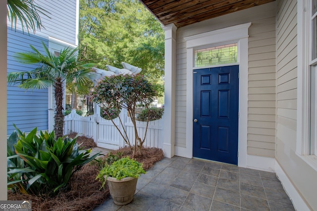 property entrance with a gate