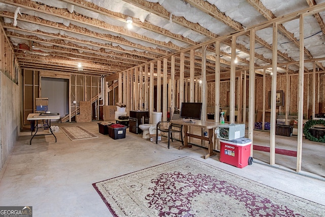 32 October Ave, Newnan, GA 30265 - miscellaneous room with stairway