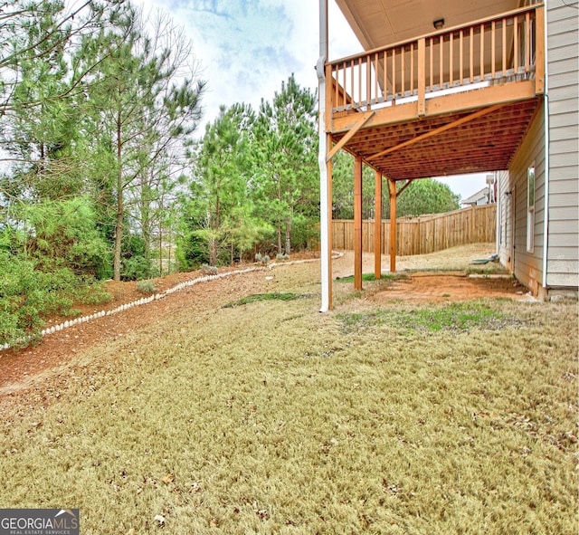 32 October Ave, Newnan, GA 30265 - view of yard featuring a wooden deck