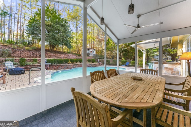 sunroom with a healthy amount of sunlight