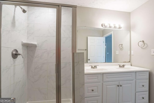477 Victoria Rd, Woodstock, GA 30189 - full bath featuring a stall shower and double vanity