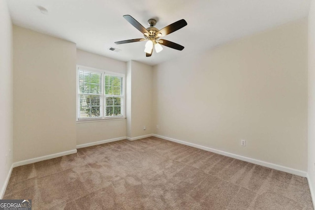 11925 N Hickory Trce, Alpharetta, GA 30004 - carpeted empty room featuring baseboards, visible vents, and a ceiling fan
