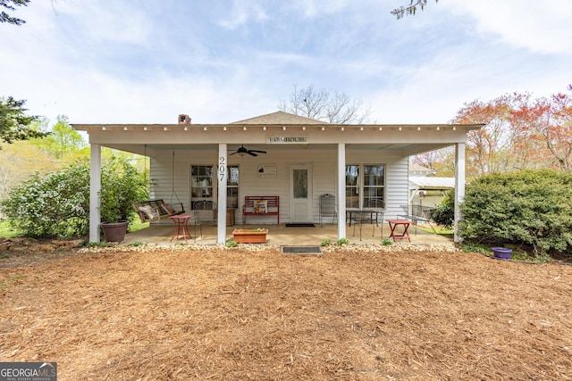 207 County Road 561, Woodland, AL 36280 - back of house with a patio area and ceiling fan