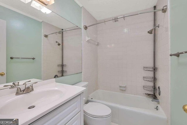 809 Mallery St Unit A, Saint Simons, GA 31522 - full bathroom with toilet, vanity, and bathtub / shower combination