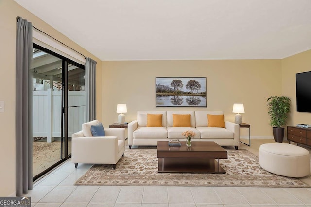 809 Mallery St Unit A, Saint Simons, GA 31522 - living area with tile patterned floors and baseboards