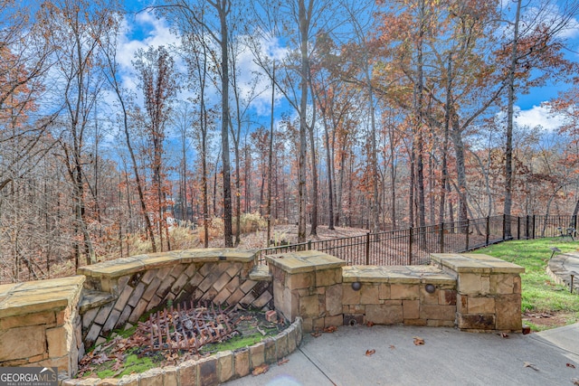 view of patio with fence