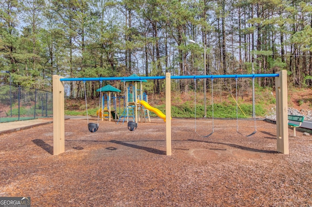 community playground featuring fence