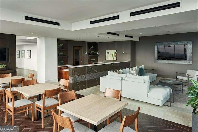 855 Peachtree St NE Unit 2403, Atlanta, GA 30308 - dining area with baseboards and recessed lighting