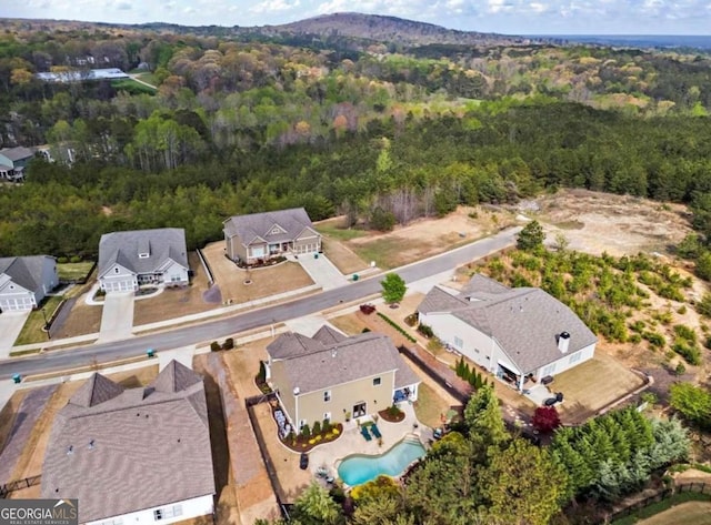 108 Summer Breeze Ln, Canton, GA 30114 - view of property location featuring a heavily wooded area, a pool, and nearby suburban area