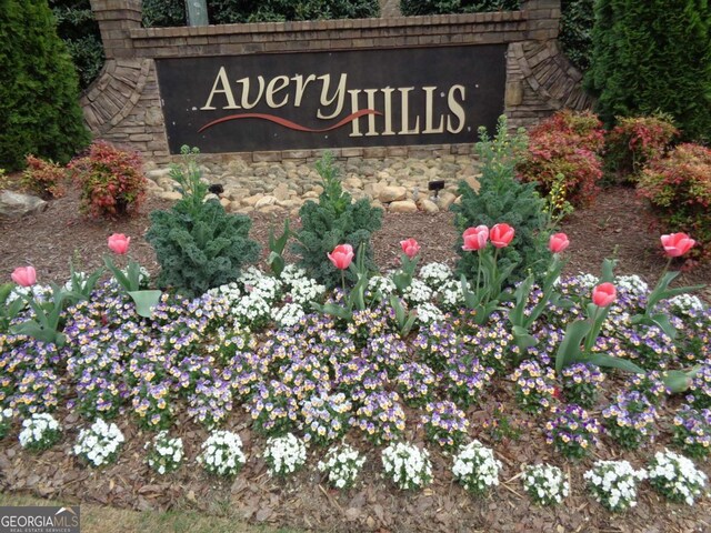 view of community sign