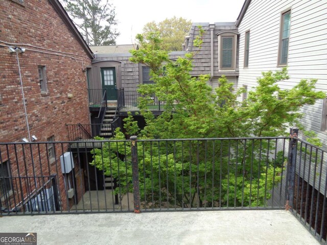 exterior space with stairs