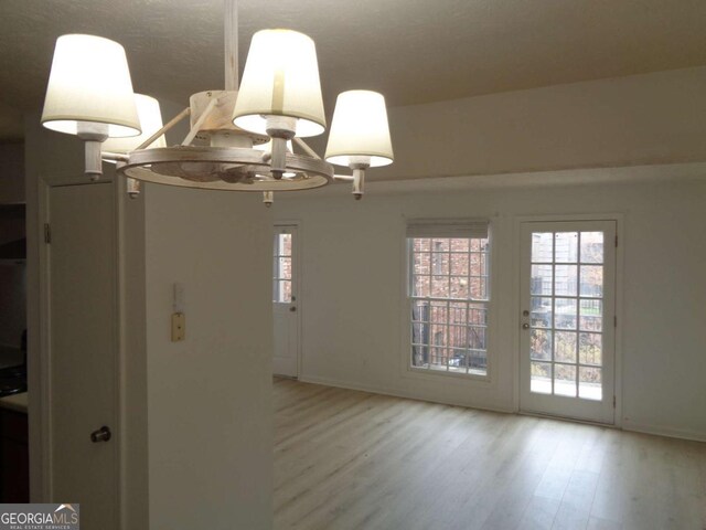 interior space with wood finished floors