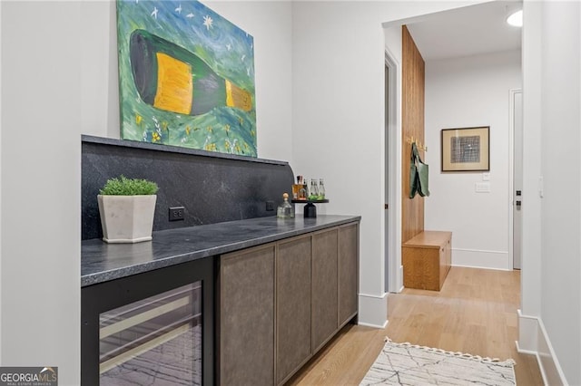402 Chattahoochee St, Roswell, GA 30075 - indoor dry bar featuring beverage cooler and light wood-style floors