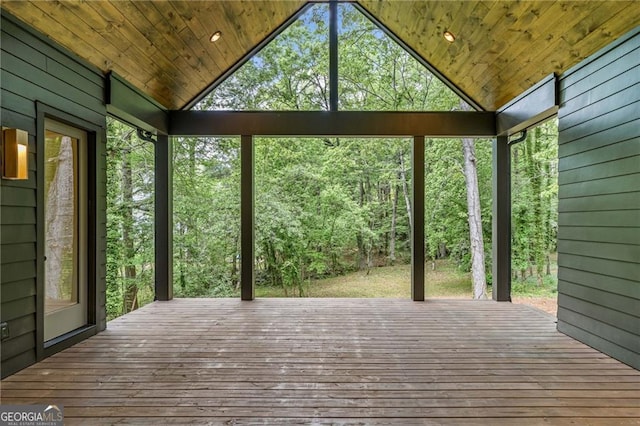 402 Chattahoochee St, Roswell, GA 30075 - wooden deck featuring a view of trees