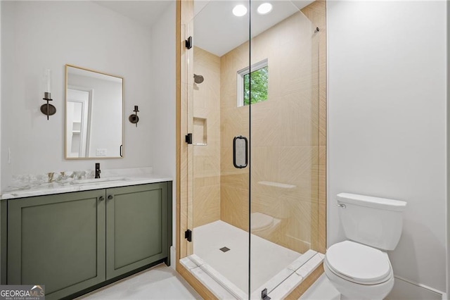402 Chattahoochee St, Roswell, GA 30075 - full bathroom with vanity and a shower stall